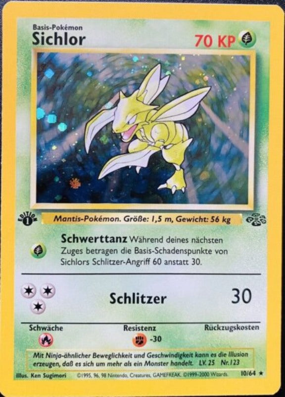 pokemon-karte-sichlor-dschungel-first-edition-deutsch-beispiel