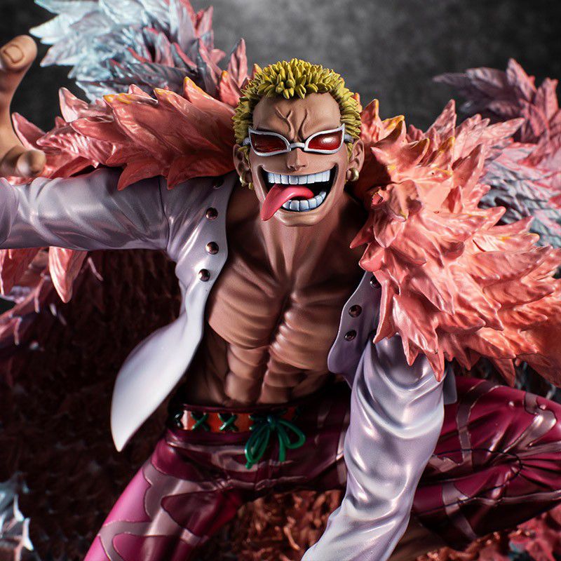 pop-action-figure-megahouse-portrait-of-pirates-one-piece-donquixote-doflamingo-figur-vorderseite-nahaufnahme