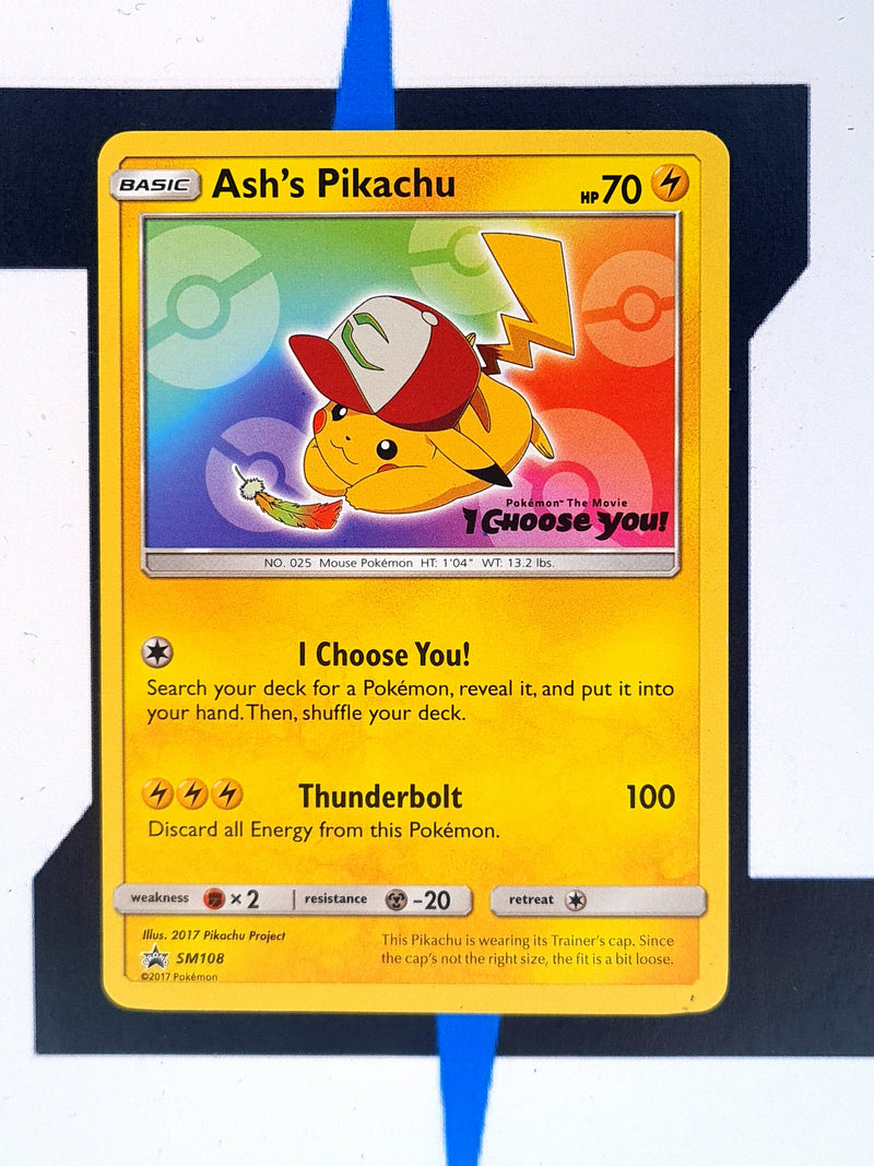 Ash's Pikachu SM108 EN NM