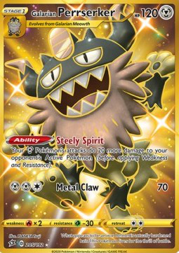 Pokemon Karte Galarian Perrserker (RCL 205) aus dem Set Rebel Clash